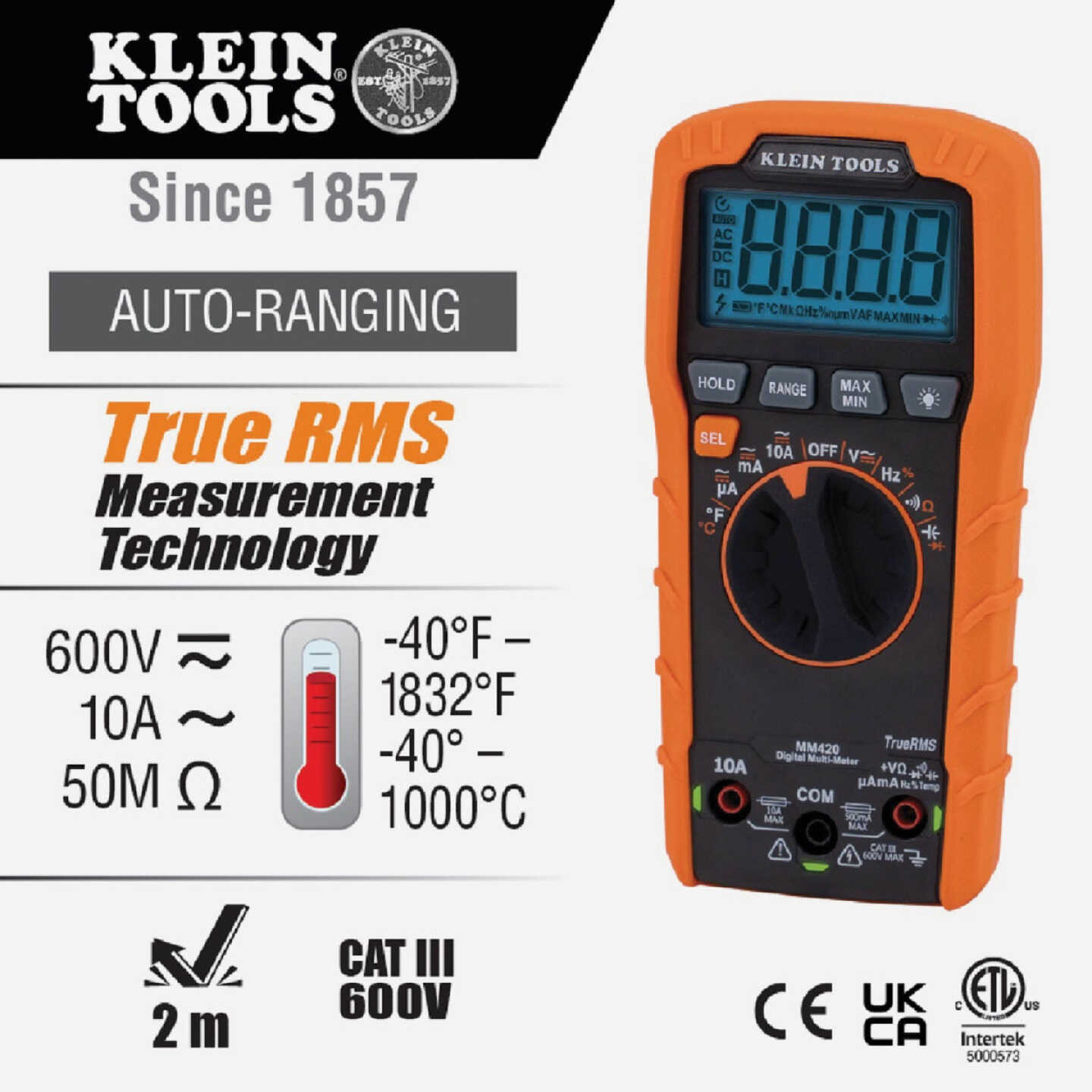 Klein 600V Auto Ranging Digital Multimeter Image 3