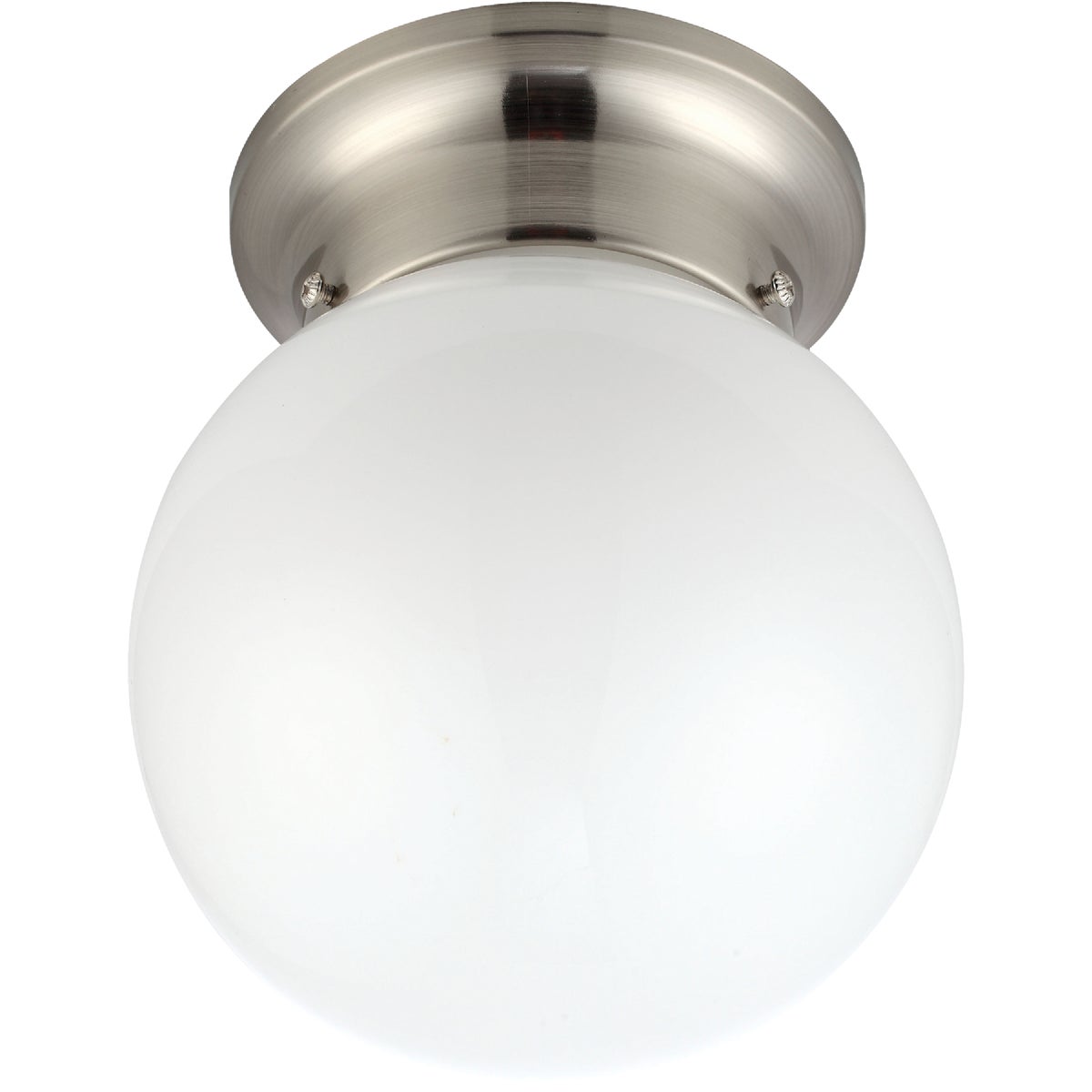 Canarm 6 In. Brushed Nickel Incandescent Flush Mount Ceiling Light Fixture Image 1