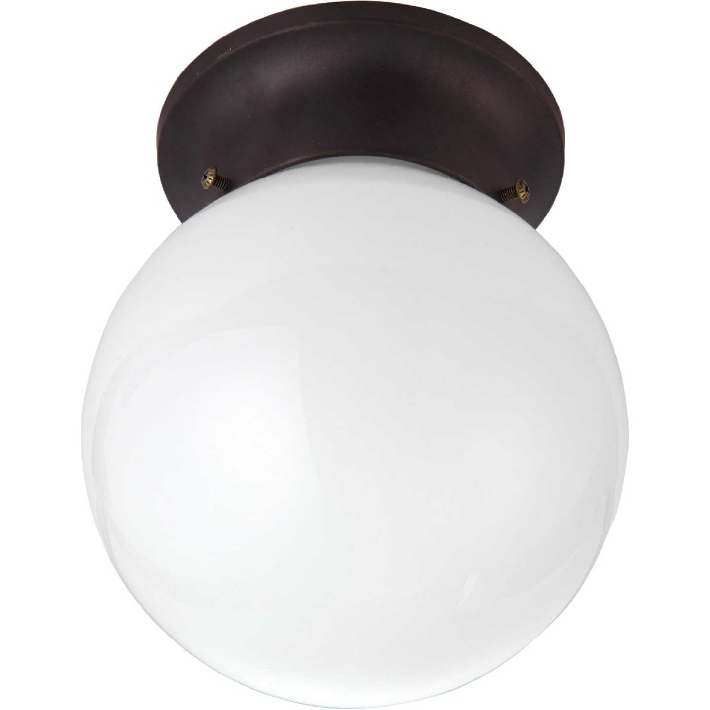 Canarm 6 In. Oil Rubbed Bronze Incandescent Flush Mount Ceiling Light Fixture Image 1