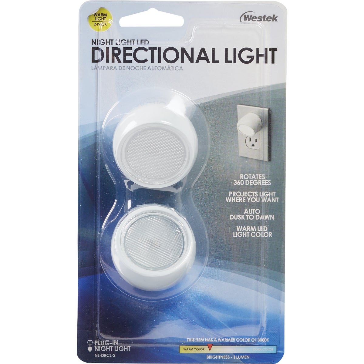 Westek White Dusk To Dawn Directional LED Night Light Image 2