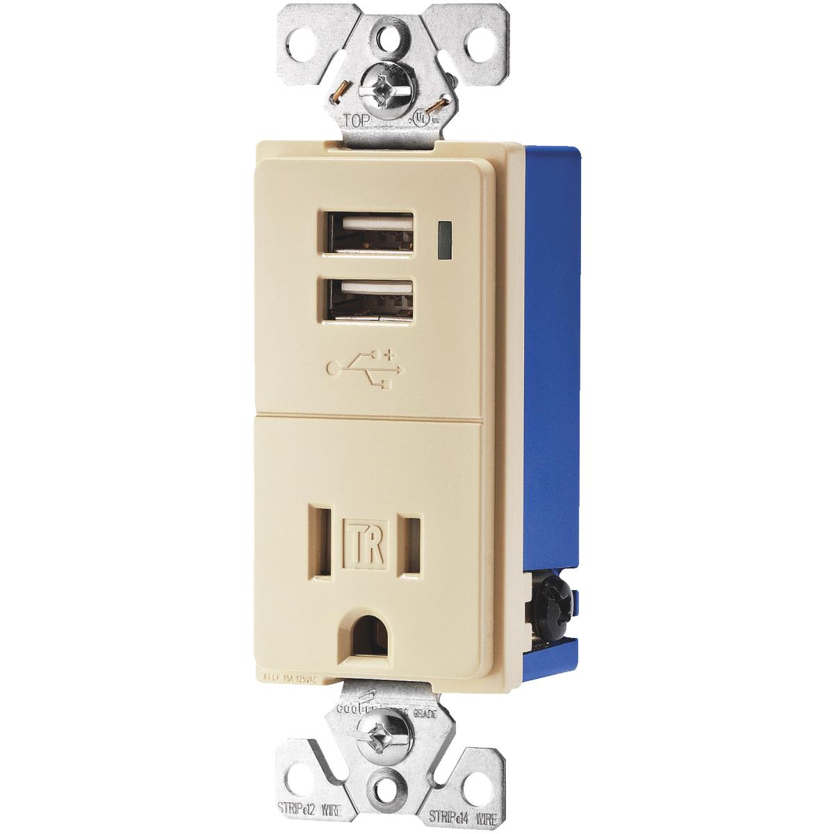 700MA IVORY USB/OUTLET
