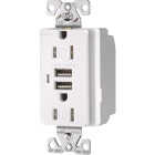 2.1A WH DUPLX OUTLET/USB Image 1