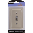 Amerelle Chelsea 1-Gang Stamped Steel Toggle Switch Wall Plate, Brushed Nickel Image 2