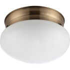 Canarm 7-1/2 In. Antique Brass Incandescent Flush Mount Ceiling Light Fixture Image 1