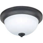Home Impressions New Yorker 13 In. Oil-Rubbed Bronze Incandescent Flush Mount Ceiling Light Fixture Image 1