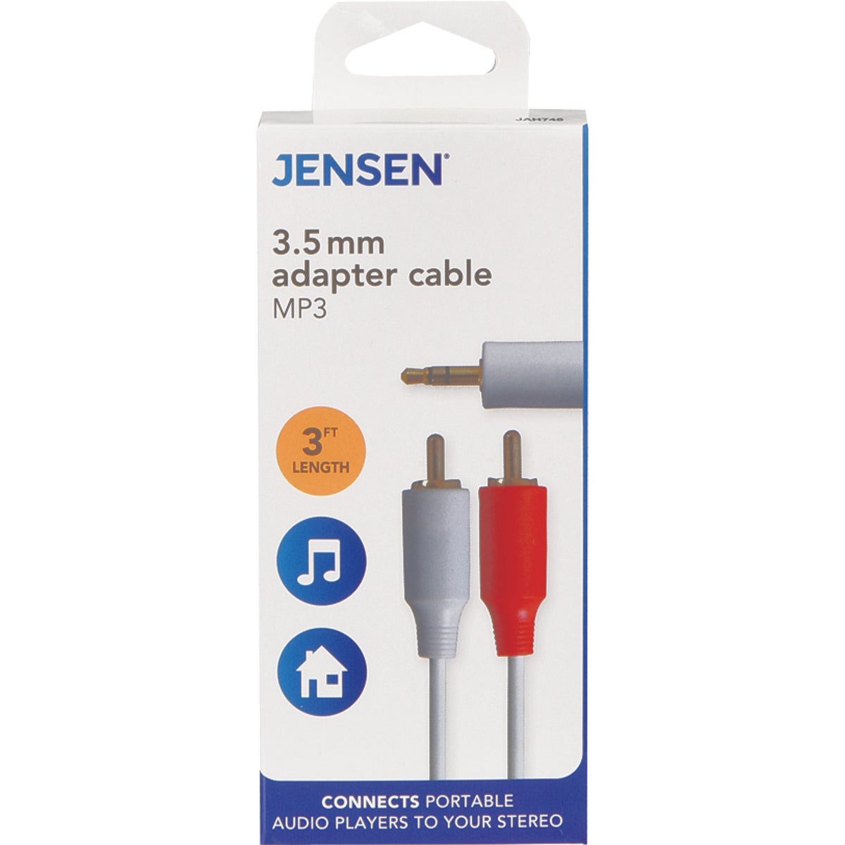 Jensen 3 Ft. White Stereo Audio Cable Image 2