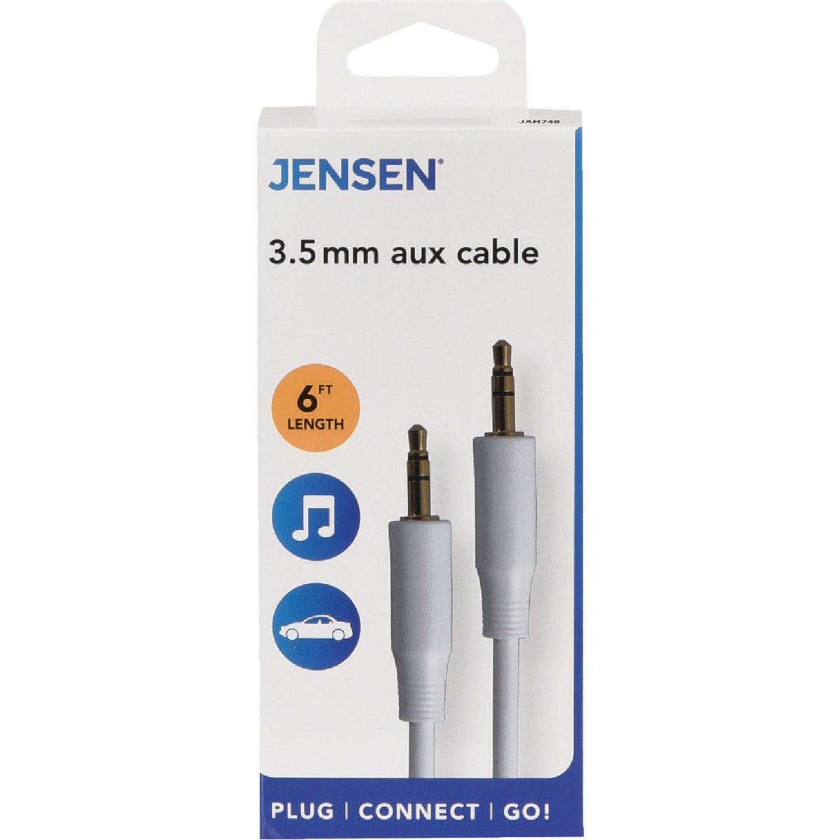 Jensen 6 Ft. White Audio Extension Audio Cable Image 2