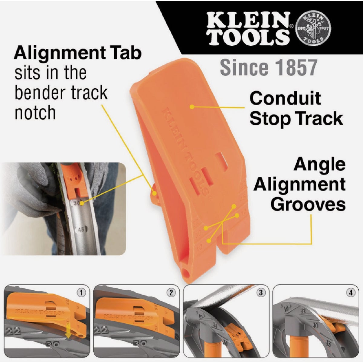 Klein 1 In. EMT Iron Conduit Bender with Angle Setter Image 4