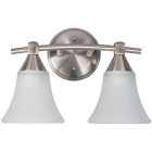 Home Impressions Grace 2-Bulb Brushed Nickel Vanity Bath Light Bar Image 1