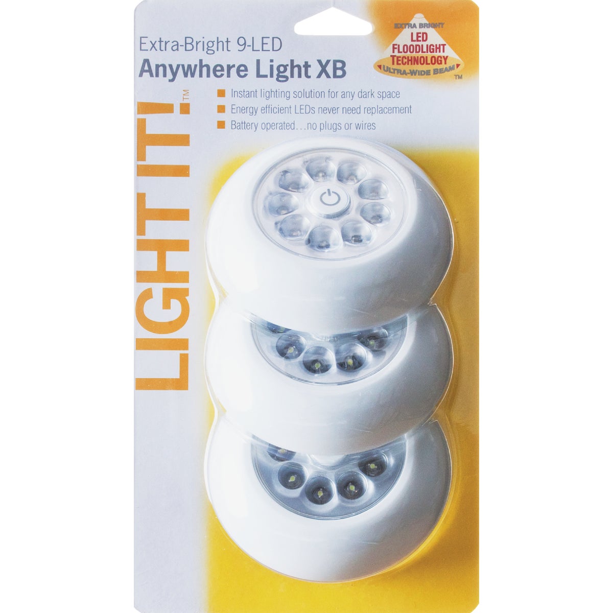 Light It 9-Bulb White LED Battery Tap Light (3-Pack) Image 2