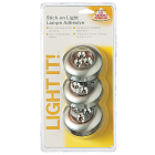 Light It 3-Bulb Silver LED Battery Tap Light (3-Pack) Image 2