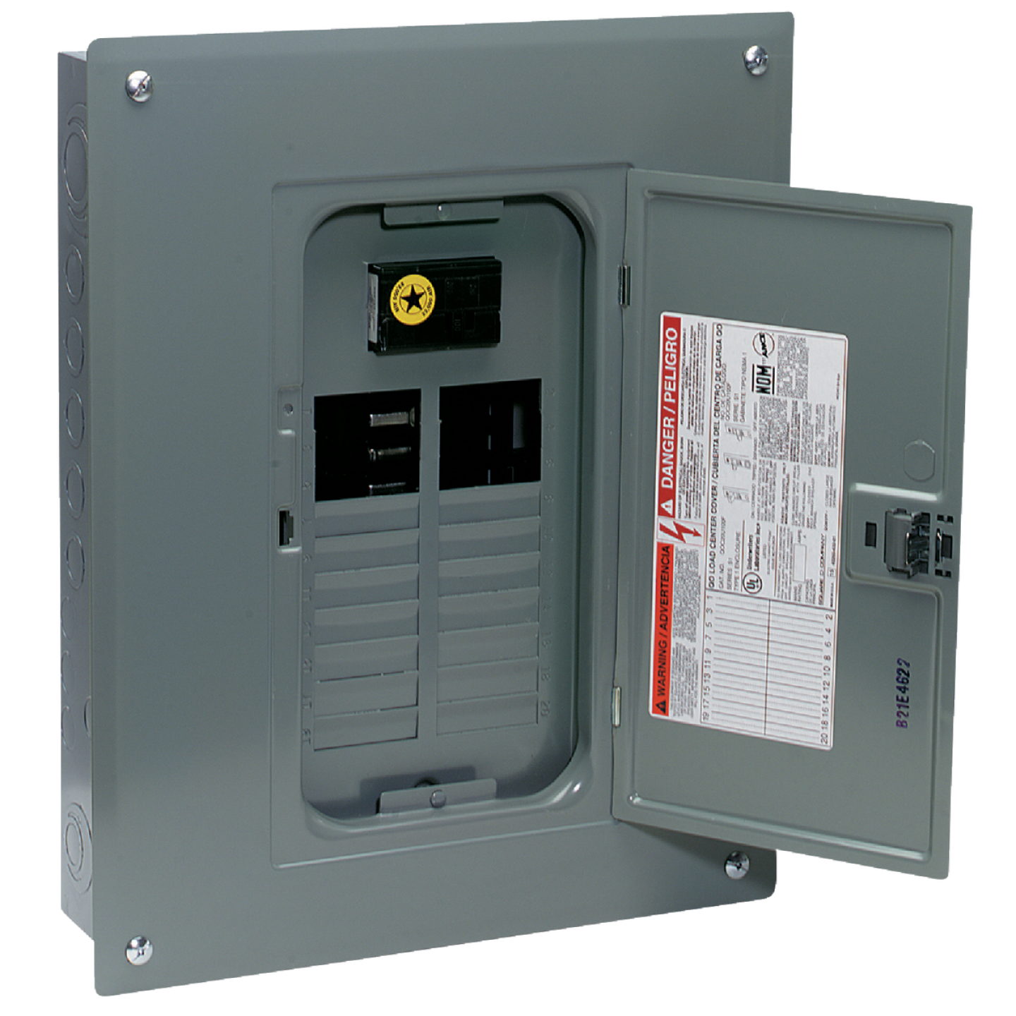 Square D QO 100A 24-Space 34-Circuit Indoor Main Breaker Plug-on Neutral Load Center Image 1