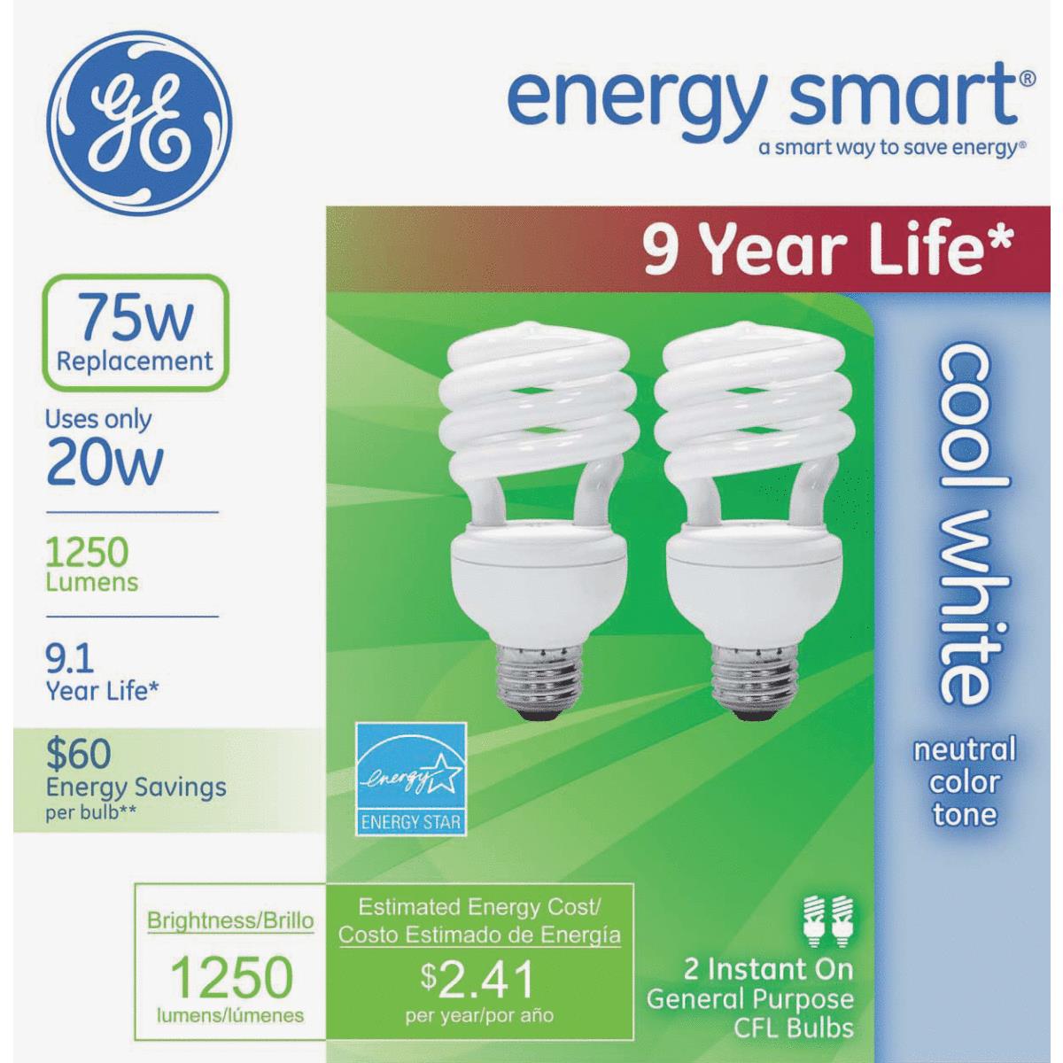 2PK 20W CW CFL BULB Image 1