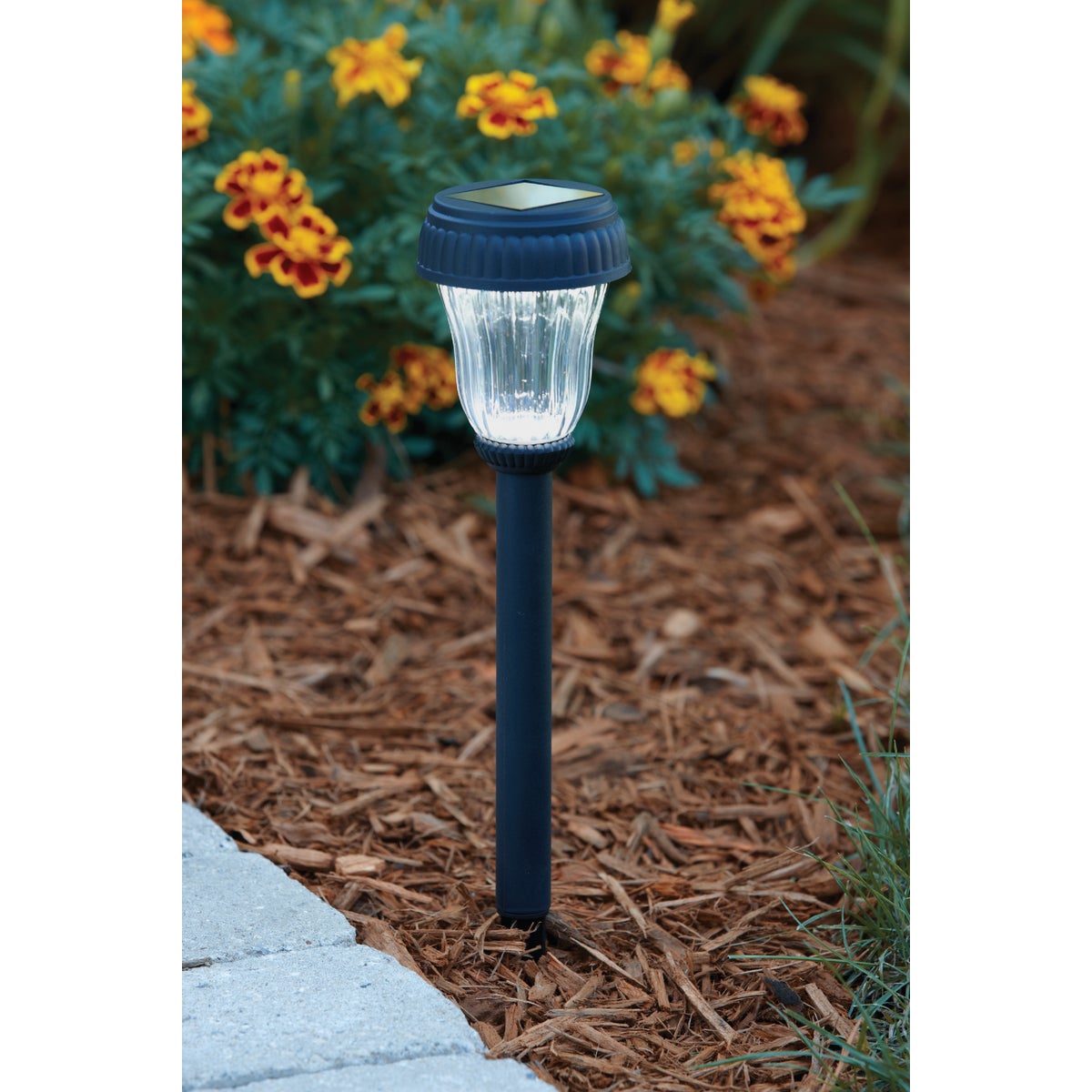 Outdoor Expressions Black 2.10 Lumens Plastic Solar Path Light Image 2