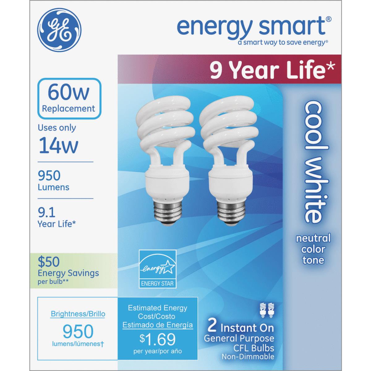 2PK 14W CW CFL BULB Image 1