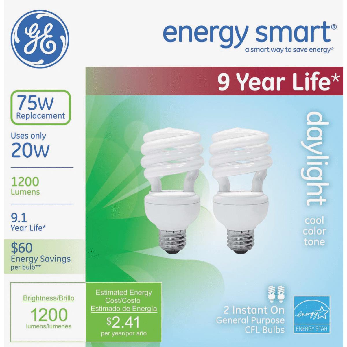 2PK 20W DAY CFL BULB Image 1