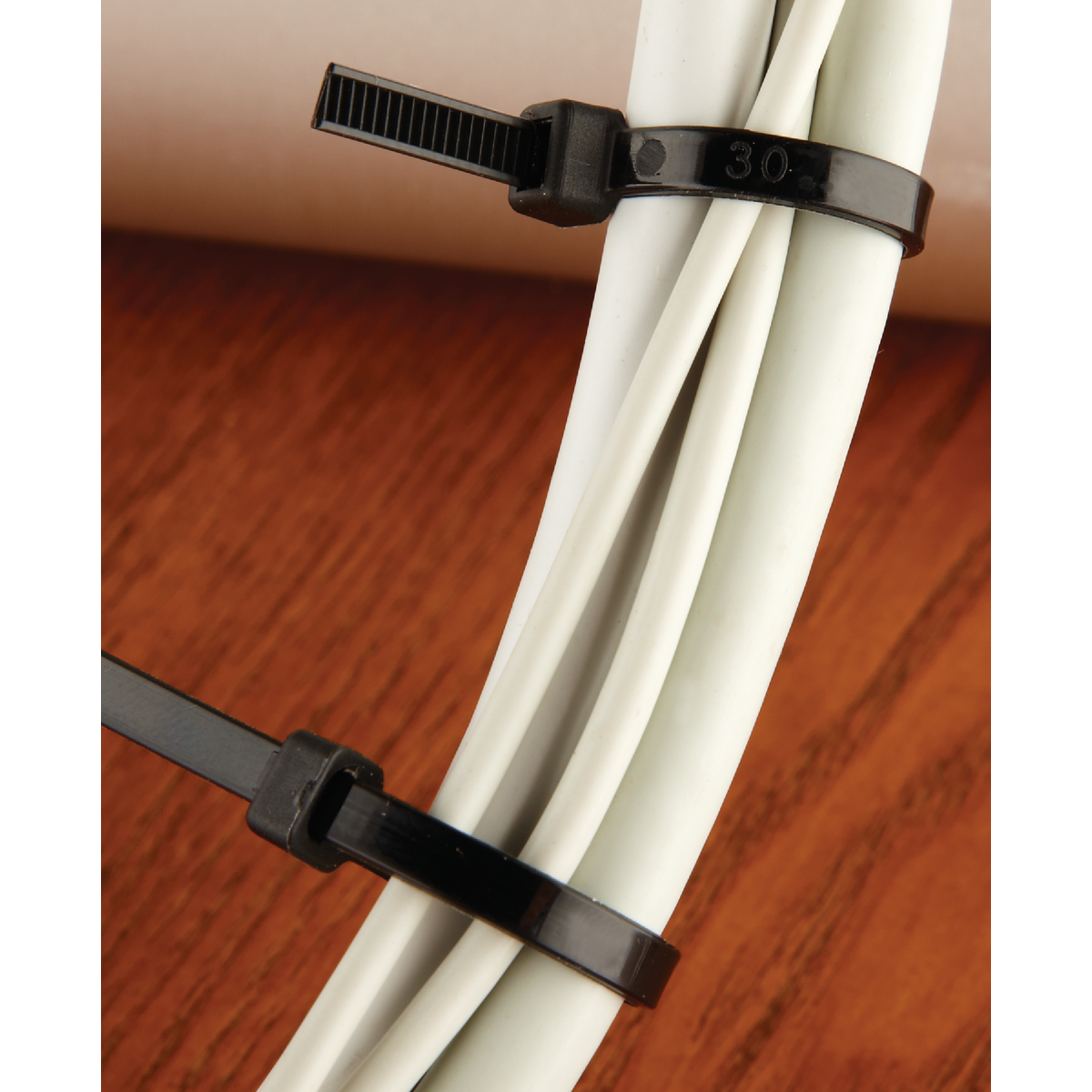 Smart Savers 12 In. x 0.19 In. Black Nylon Cable Tie (20-Pack) Image 2