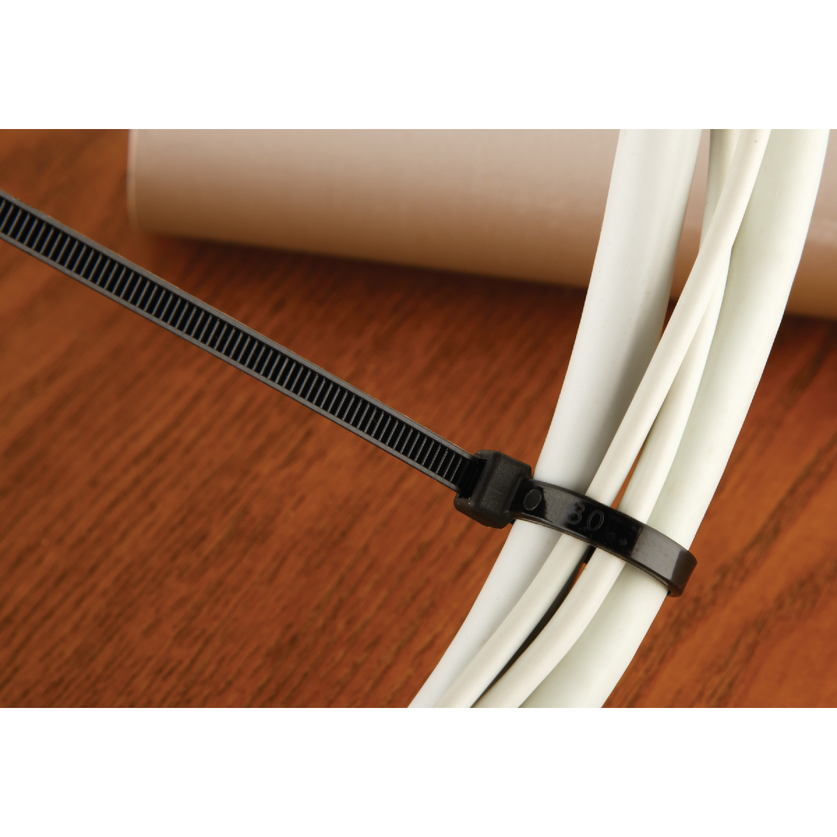 Smart Savers 12 In. x 0.19 In. Black Nylon Cable Tie (20-Pack) Image 3