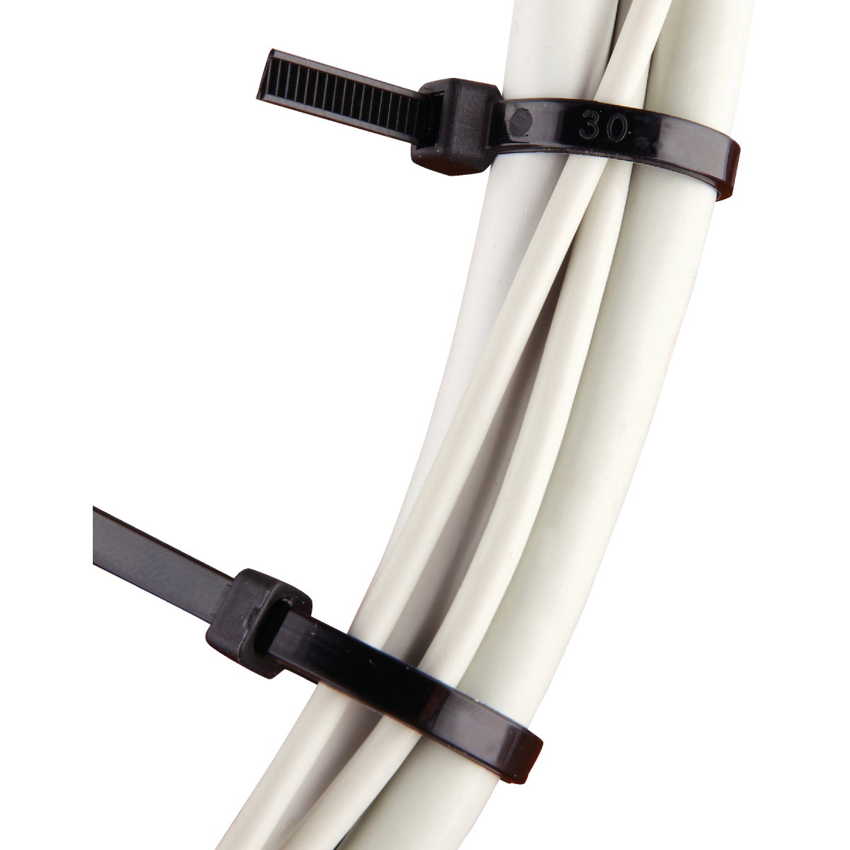 Smart Savers 12 In. x 0.19 In. Black Nylon Cable Tie (20-Pack) Image 5