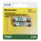 Bussmann 15A Fusetron FNM Cartridge General Purpose Time Delay Cartridge Fuse (2-Pack) Image 2