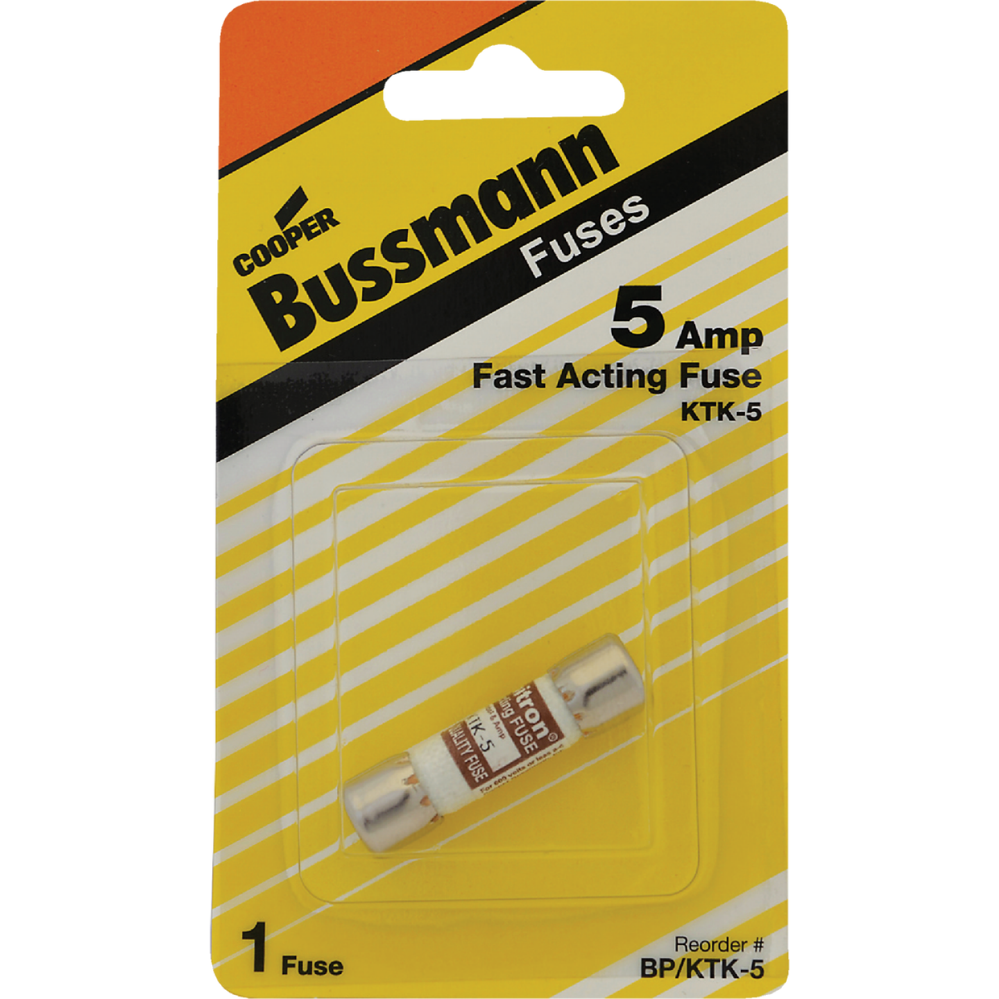 Bussmann 5A Limitron KTK Cartridge Heavy-Duty Cartridge Fuse Image 1