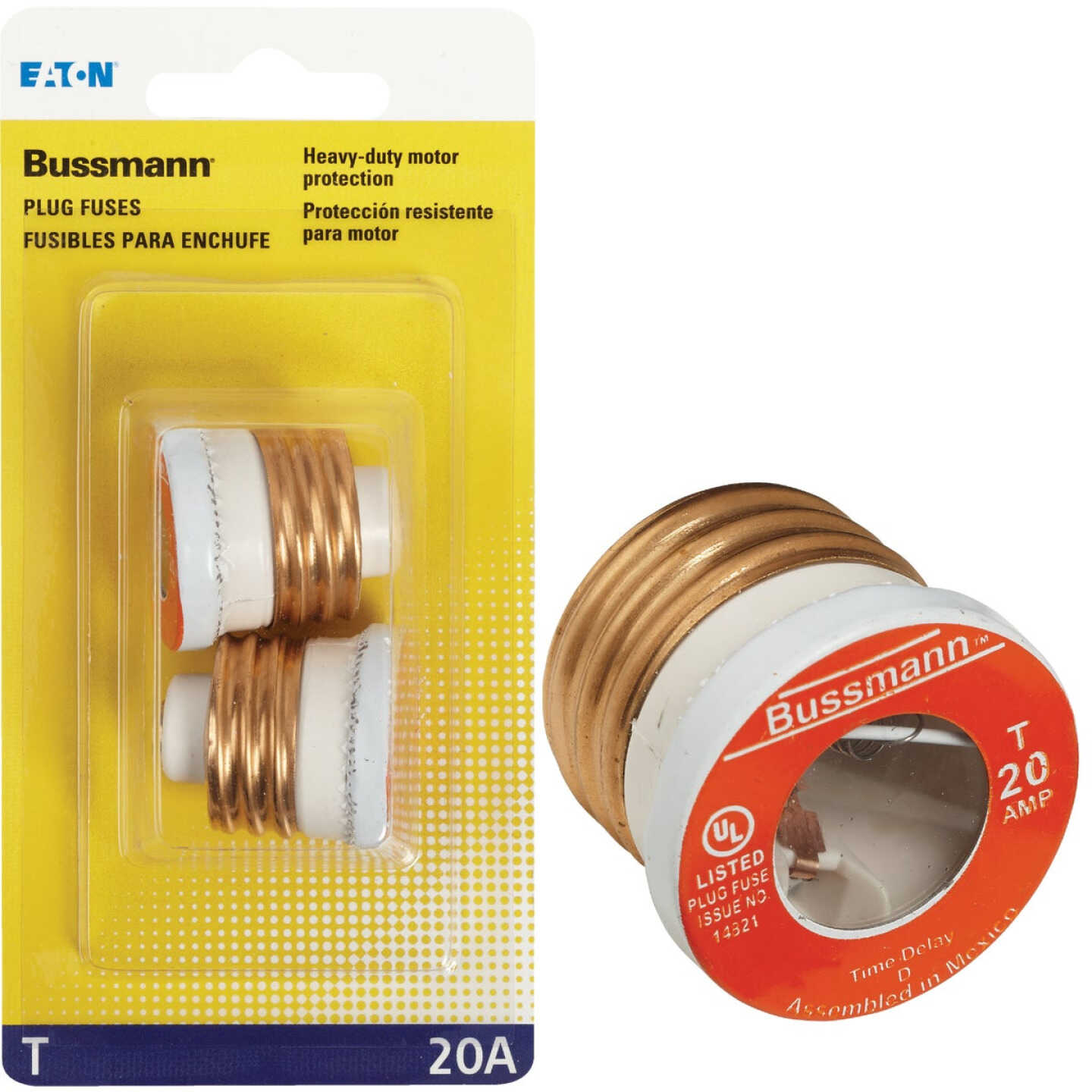 Bussmann 20A T Time-Delay Plug Fuse (2-Pack) Image 1