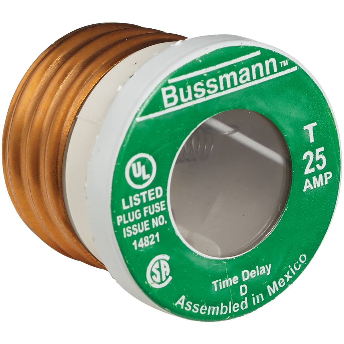 Bussmann 25A T Time-Delay Plug Fuse (2-Pack) Image 3