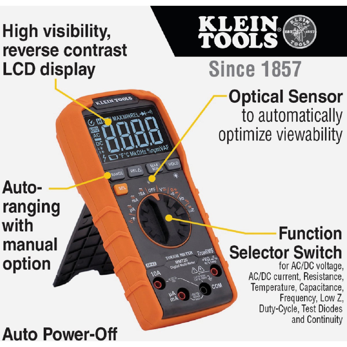 Klein 8-Function Auto Ranging Digital Multimeter Image 5
