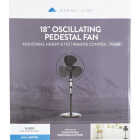 Denali Aire 18 In. 3-Speed Black Oscillating Pedestal Fan with Remote Image 2
