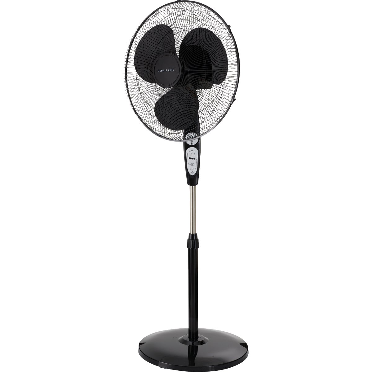Denali Aire 18 In. 3-Speed Black Oscillating Pedestal Fan with Remote Image 3