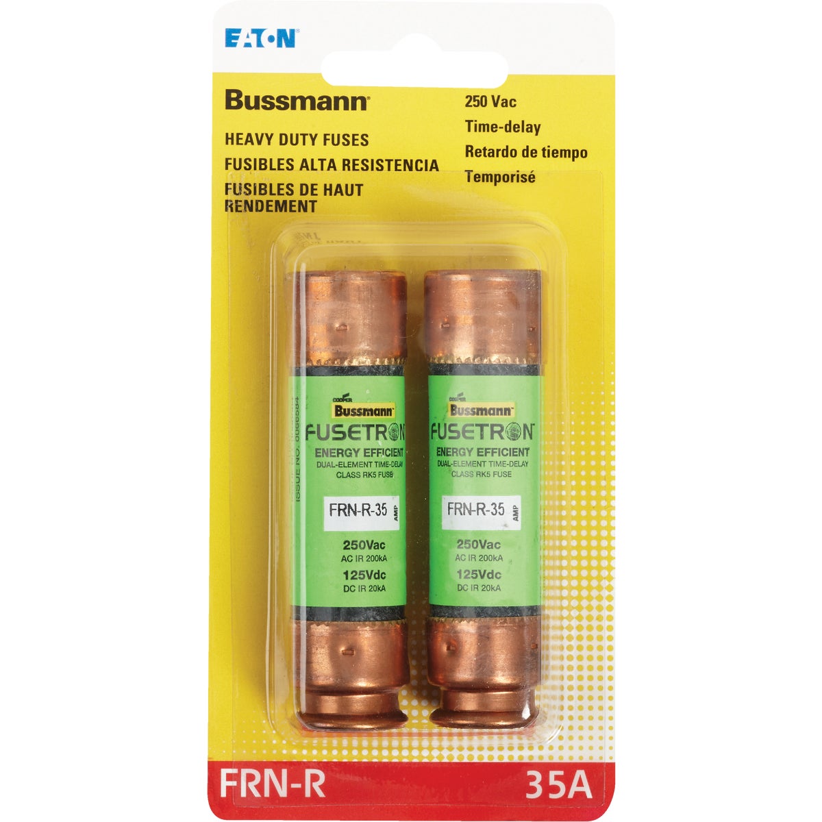 Bussmann 35A FRN-R Cartridge Heavy-Duty Time Delay Cartridge Fuse (2-Pack) Image 2