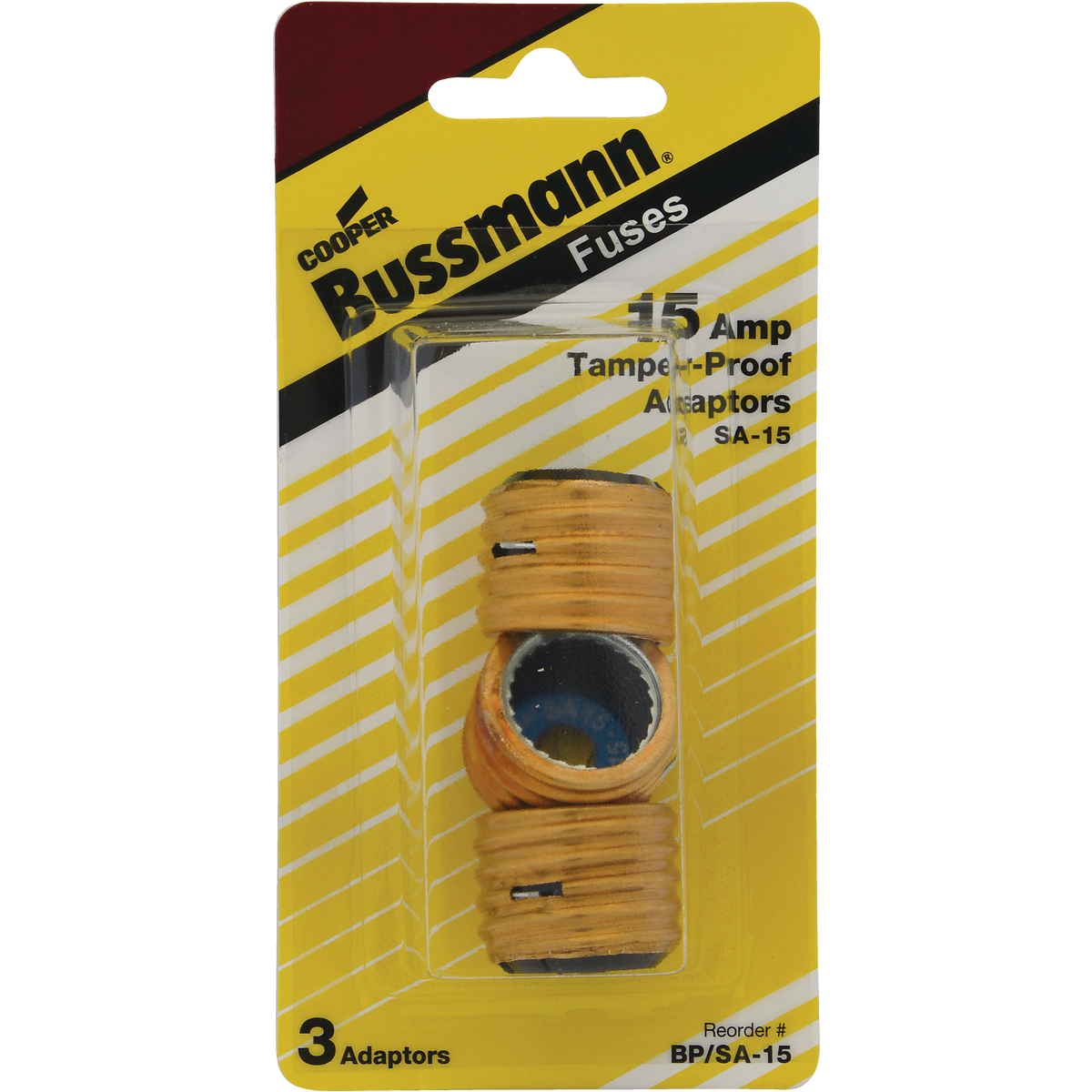 Bussmann Plug Rejection S-8, S-10, S-15 Fuse Adapter (3-Pack) Image 1