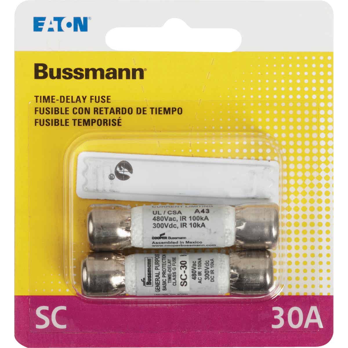 Bussmann 30A Midget Cartridge Time Delay Cartridge Fuse (2-Pack) Image 2
