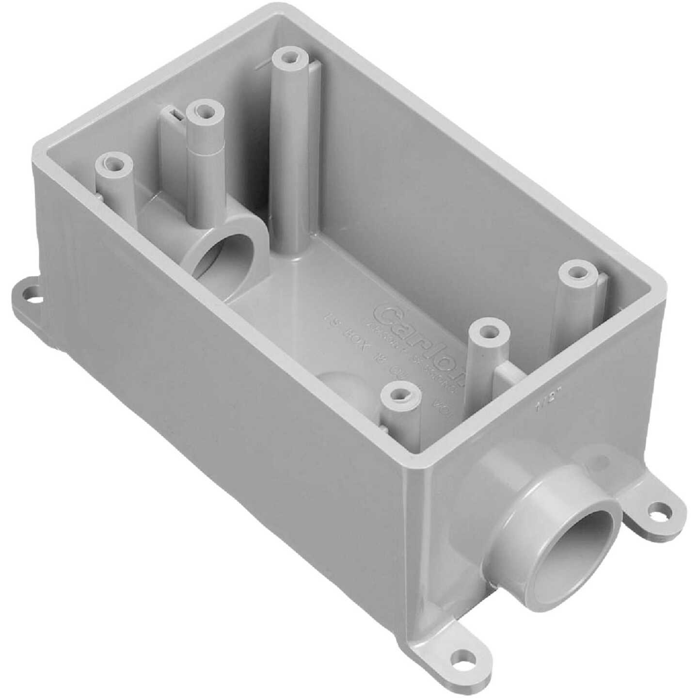 Carlon 1-Gang PVC Molded Rigid Non-Metallic Dead-End Termination Wall Box, 1 In. Outlet Image 1