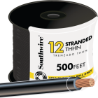 Southwire 500 Ft. 12 AWG Stranded Black THHN Electrical Wire Image 1