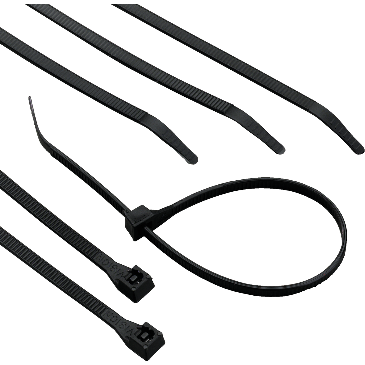 Gardner Bender 14 In. x 0.17 In. Black Nylon Ultra Violet Cable Tie (8-Pack) Image 1