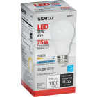 Satco 75W Equivalent Natural Light A19 Medium Dimmable LED Light Bulb Image 4