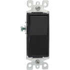 Leviton Decora Rocker Black 15A Grounded 3-Way Switch Image 1