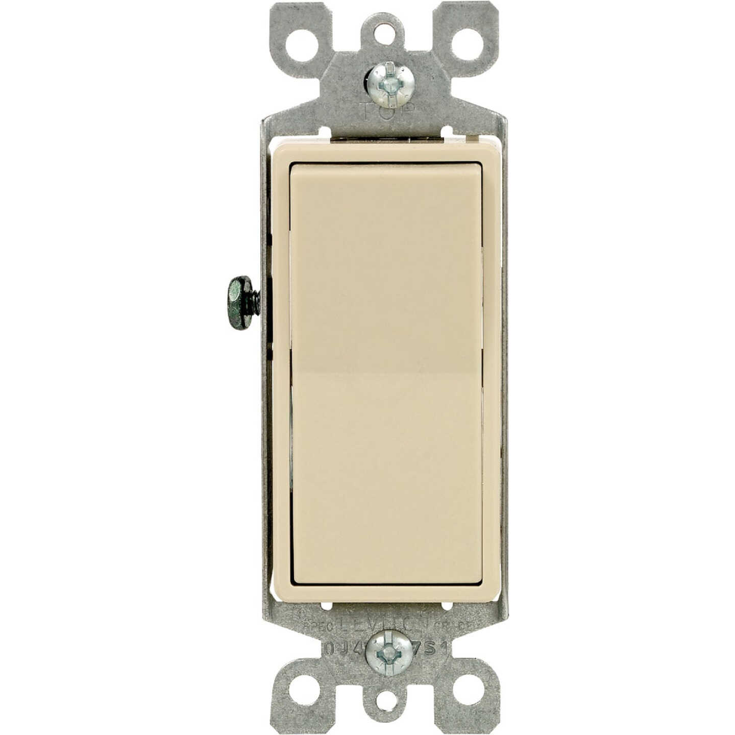 Leviton Decora Commercial Grade 20 Amp Rocker Single Pole Switch, Ivory Image 1