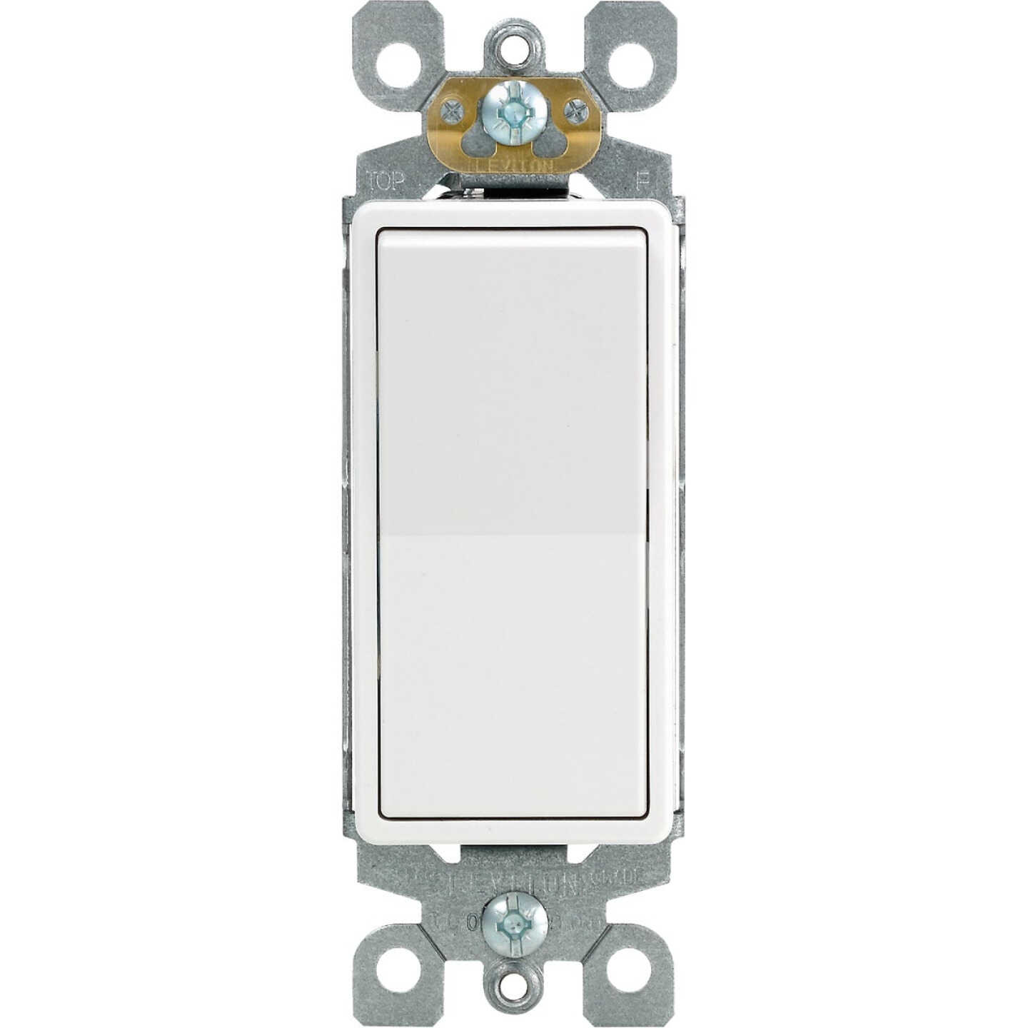 Leviton Decora Commercial Grade 20 Amp Rocker Single Pole Switch, White Image 1