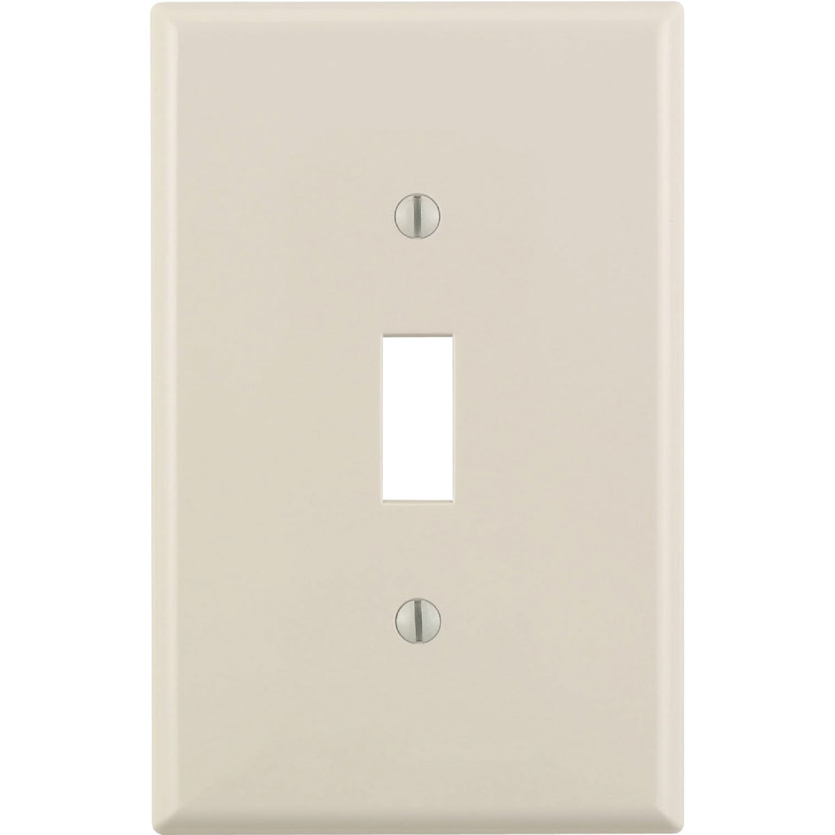 Leviton 1-Gang Plastic Oversized Toggle Switch Wall Plate, Light Almond Image 1