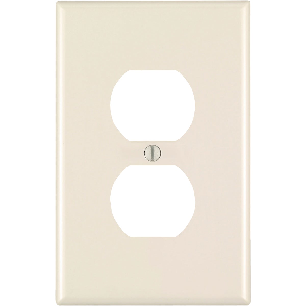 Leviton 1-Gang Smooth Plastic Oversized Outlet Wall Plate, Light Almond Image 1