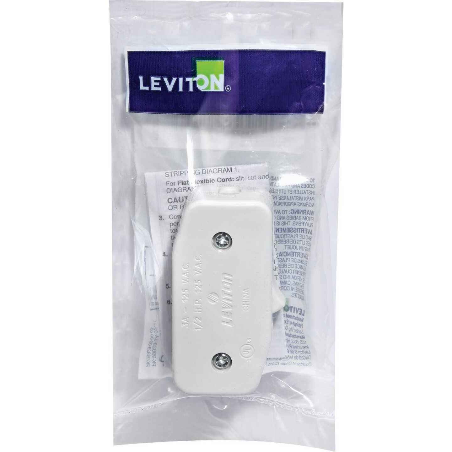 Leviton White 3A 125V Feed-Through Switch Image 1