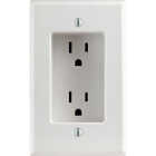 Leviton 15A White Recessed 5-15R Duplex Outlet Image 1