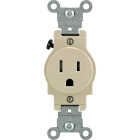 Leviton 15A Ivory Commercial Grade 5-15R Tamper Resistant Single Outlet Image 2