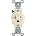 Leviton 20A Light Almond Commercial Grade 5-20R Tamper Resistant Single Outlet Image 2