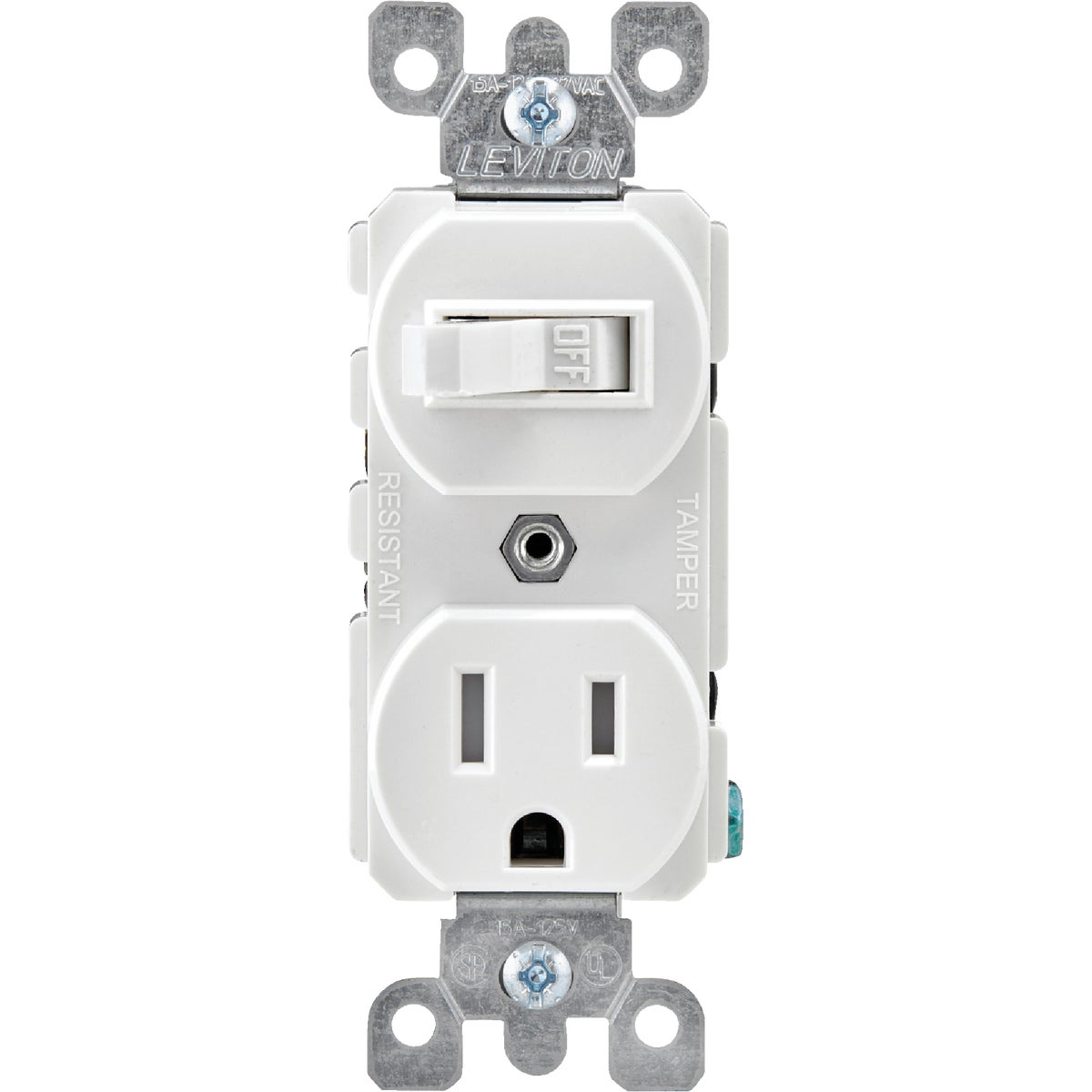 Leviton White 15A Commercial Grade Switch & Outlet Image 2