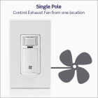 Leviton Decora White 120VAC In-Wall Humidity Sensor and Fan Control Switch for Bathroom Exhaust Fan Image 6