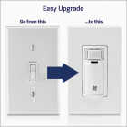 Leviton Decora White 120VAC In-Wall Humidity Sensor and Fan Control Switch for Bathroom Exhaust Fan Image 2