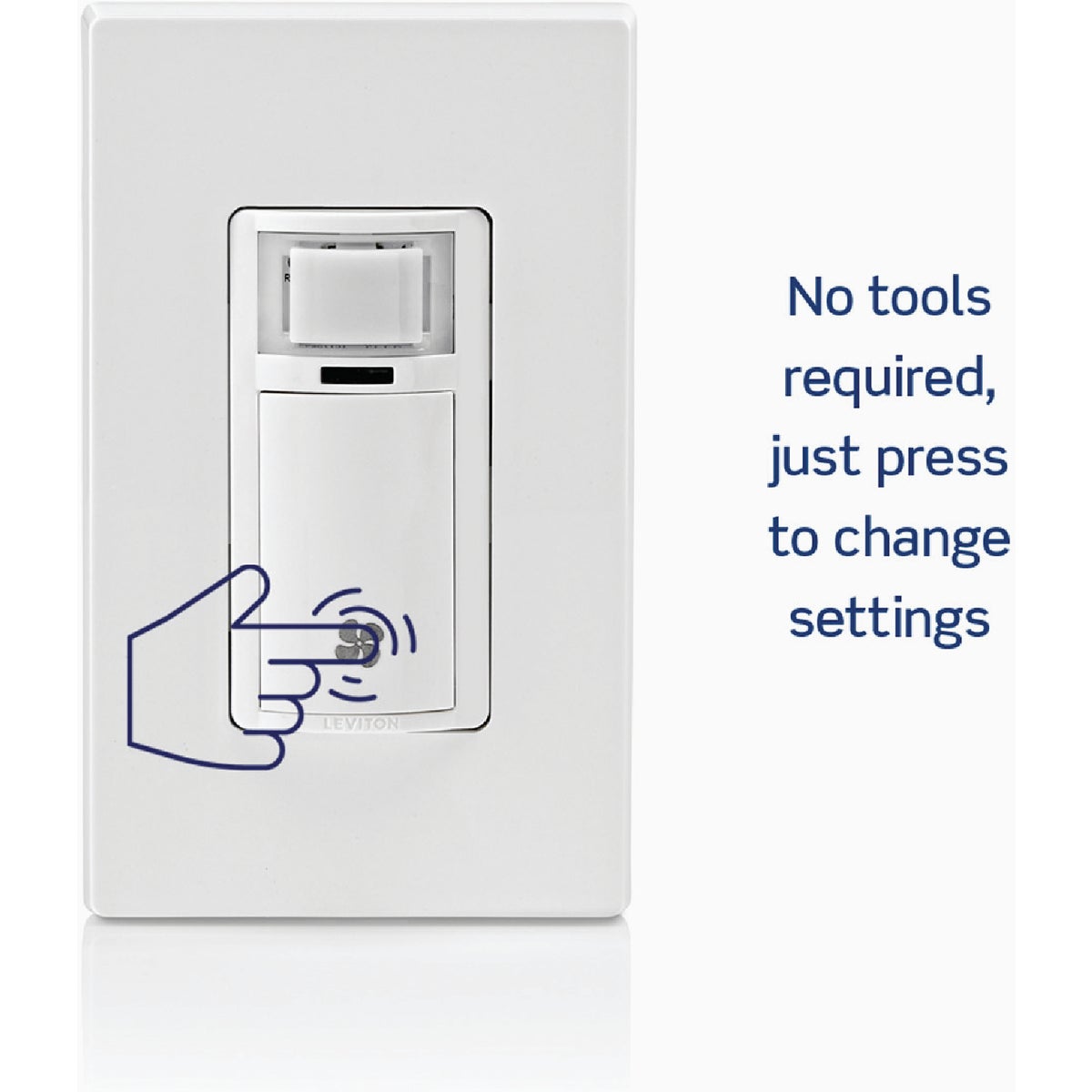 Leviton Decora White 120VAC In-Wall Humidity Sensor and Fan Control Switch for Bathroom Exhaust Fan Image 5